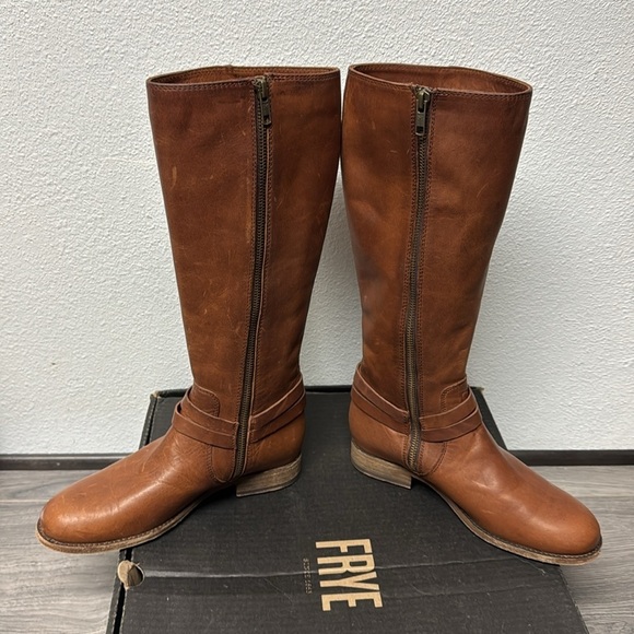 Frye Melissa Button Leather Tall Riding Boots - Picture 6 of 7